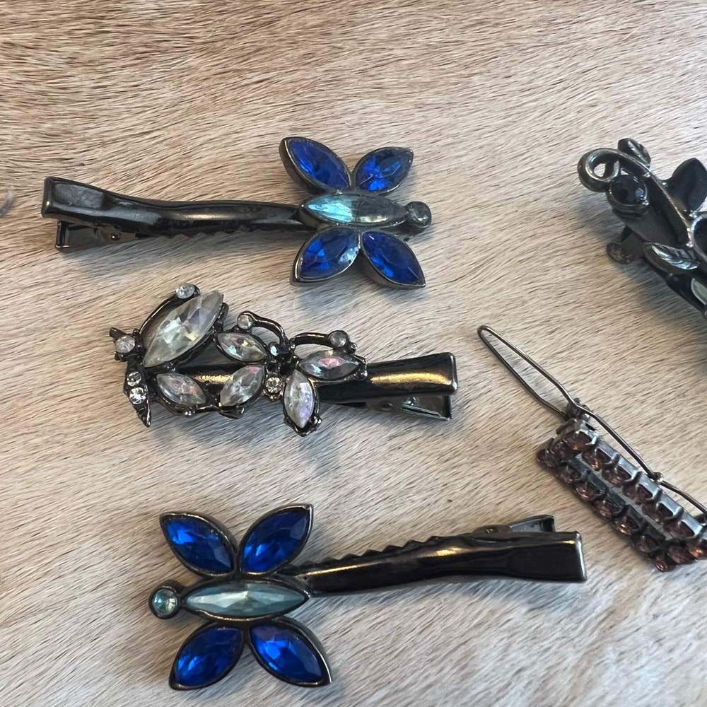 Vintage Rhinestone Hair Clips